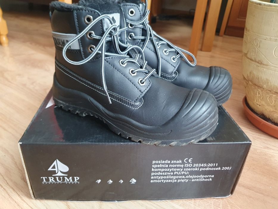 Buty trapery ocieplane z futerkiem obuwie ochronne