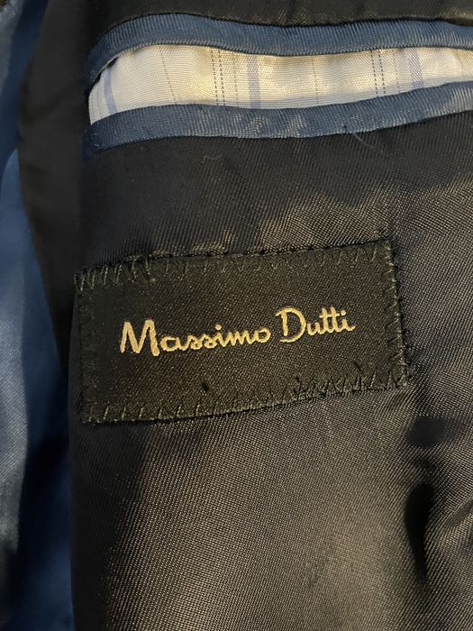 Massimo Dutti granatowy płaszcz męski 54