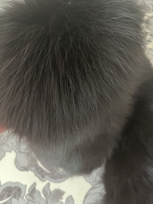 Воротник из чернобурки на пальто