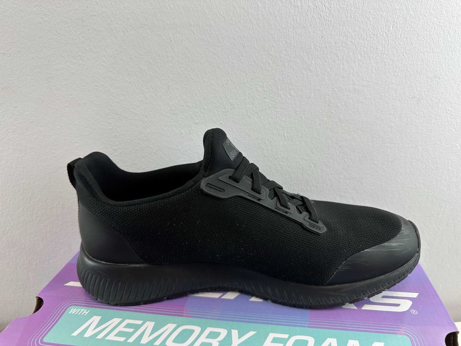 Buty damskie czarne trampki skechers work slip resistant 39