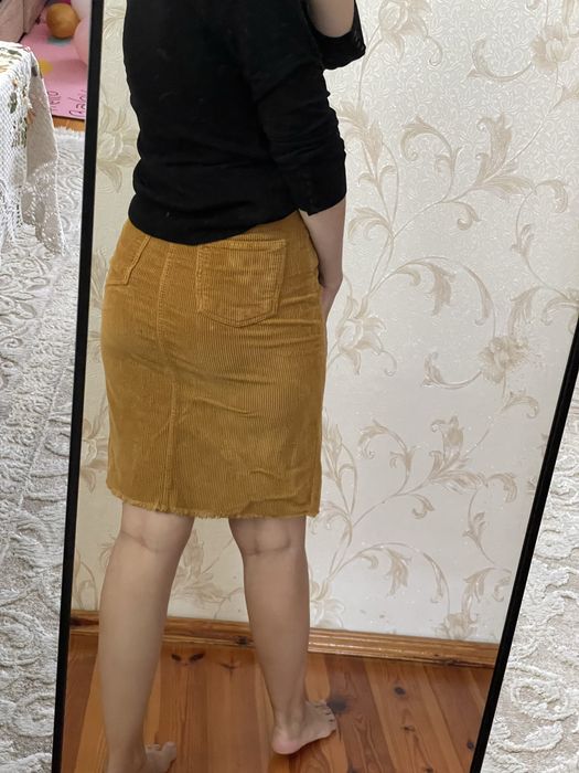 Спідниця dilvin гірчична вельвет