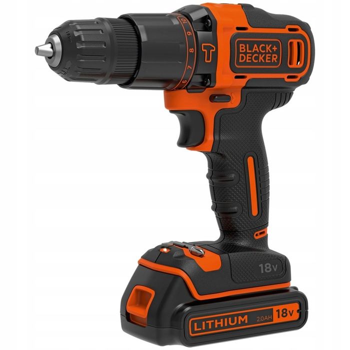 Black Decker Wiertarko Wkrętarka Udarowa 18v Bdchd18k1b2 2x 2,0ah 40nm