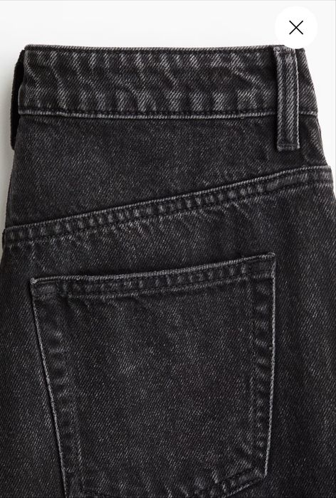 Нові темно-сірі джинси wide leg H&M з камінчиками