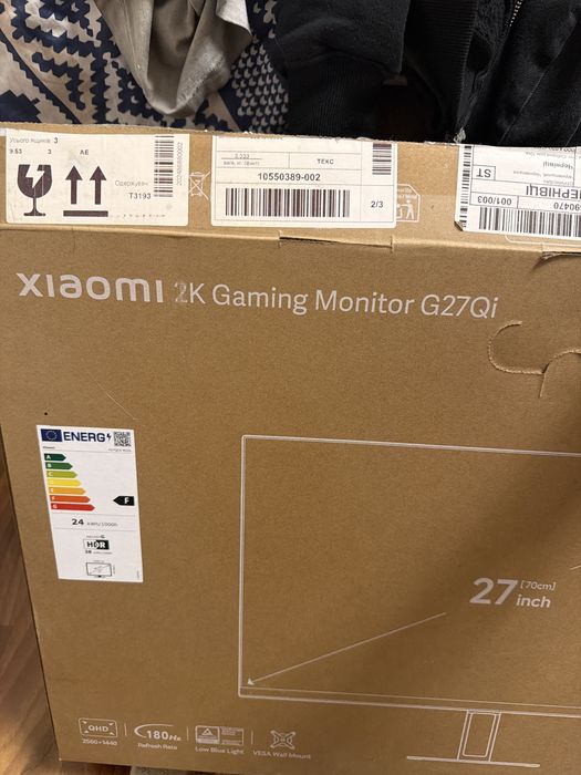 Монітор Xiaomi Gaming Monitor G27Qi (27”,IPS,QHD,180Hz)