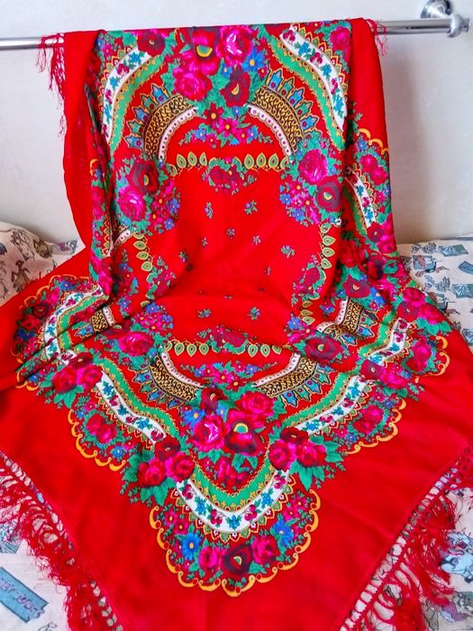 Хустка ( платок)  з китицями  велика  (YTC Японія)