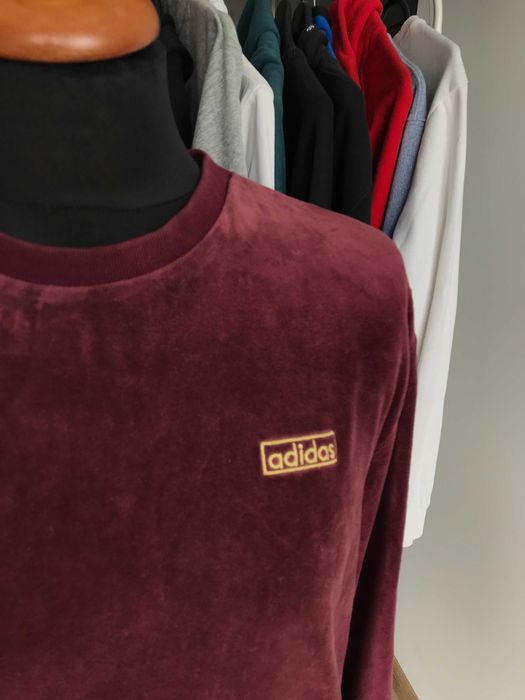 Bluza welurowa crewneck Adidas rozm. S