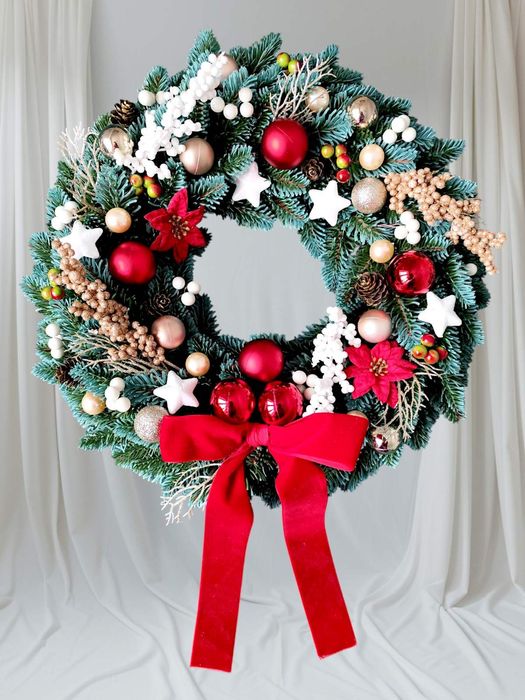 Різдвяний вінок,новорічний вінок, різдвяний декор
