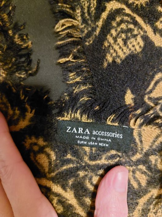 Zara accessories szal 90x200 granatowy M