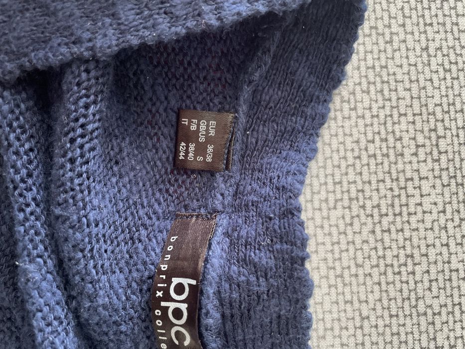 Dlugi granatowy sweter S/M