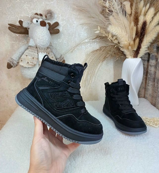 Дитячі зимові кросівки хайтопи для хлопчика 32 33 34 35 36 37 черевики