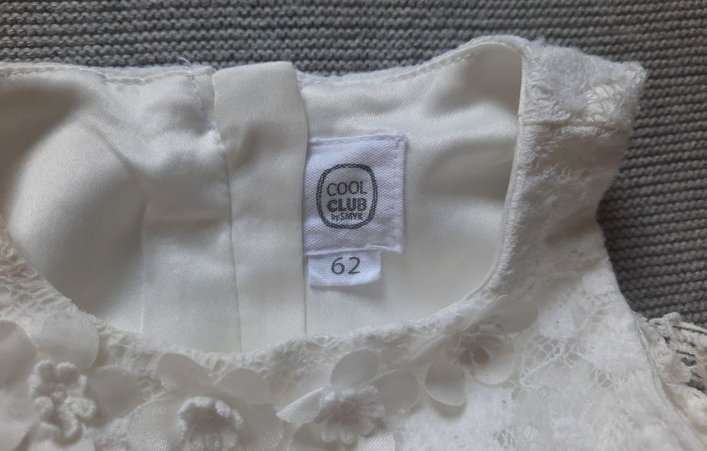 Sukienka do chrztu rozm.62 COOL CLUB komplet