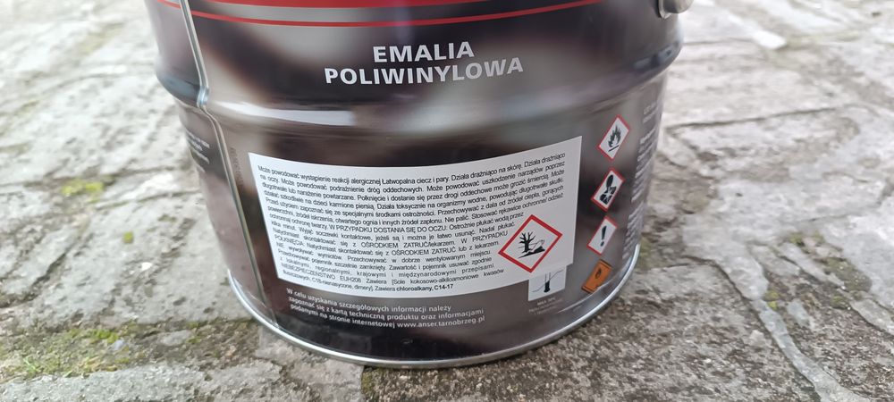 Emalia poliwinylowa 10l Anser czerwony tlenkowy
