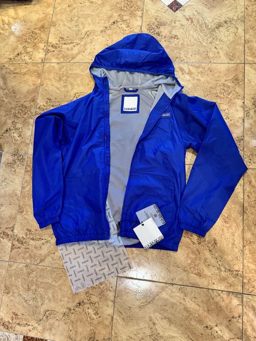 Куртка вітровка чоловіча Napapiriji Morgex hooded jacket blue mazarin