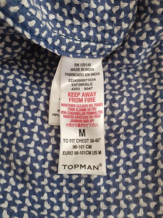 Koszula męska z długim rękawem, roz. M, Topman, 100% bawełny