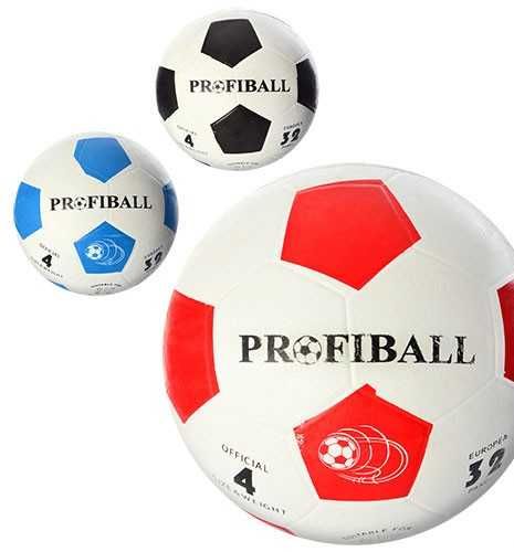 Мяч футбольный  размер 4, резина, гладкий, 340г, Profiball 3цвета,