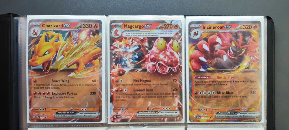 Cartas Pokémon Fogo — Charizard GX, VSTAR, ex