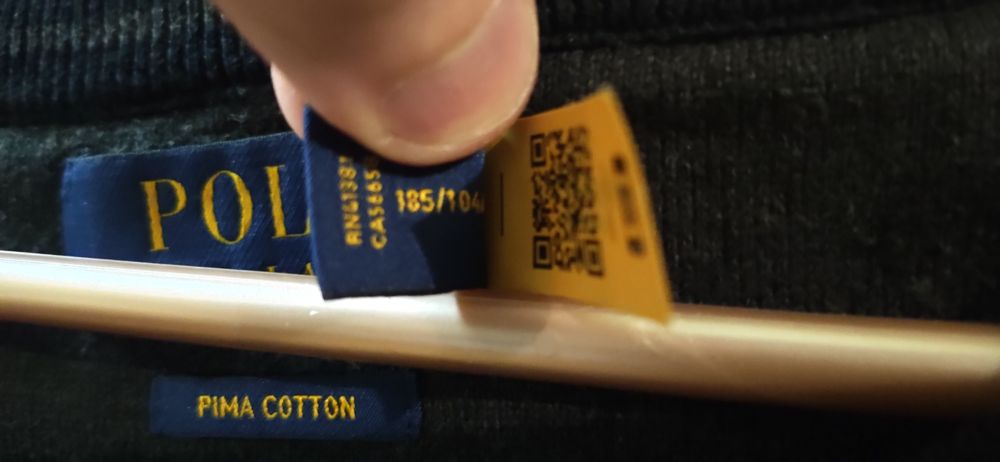 Sweter Ralph Lauren crewneck czarny  z długim  rękawem z  kolekcji l
