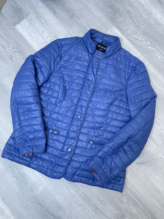 Niebieska pikowana kurtka przejściowa L/XL