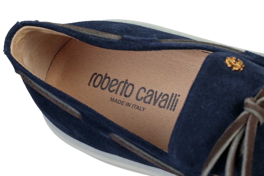 ROBERTO CAVALLI zamszowe mokasyny loafersy NOWOŚĆ ITALY