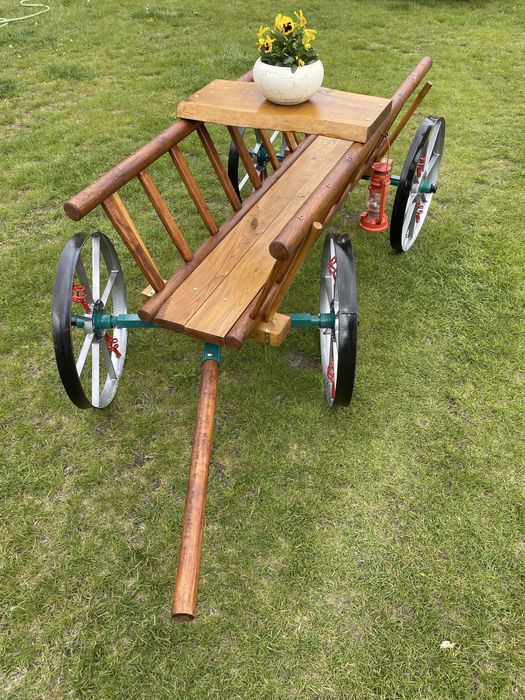 Wóz ogrodowy dębowy