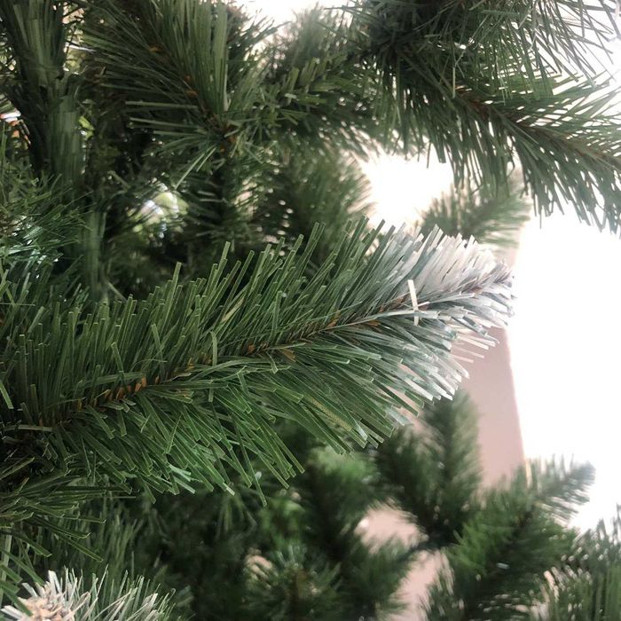 Штучна ялинка зелена з білими кінчиками всі розміри елка исскуственная