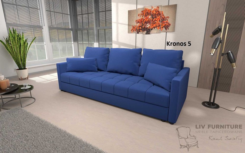 Sofa, Kanapa do salonu DOMINO z funkcją spania KUPUJESZ U PRODUCENTA