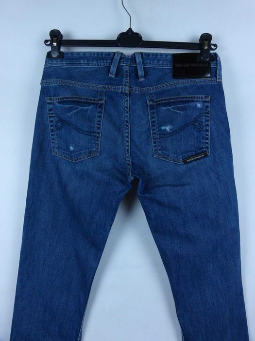 Emporio Armani skinny spodnie jeans proste nogawki / 30