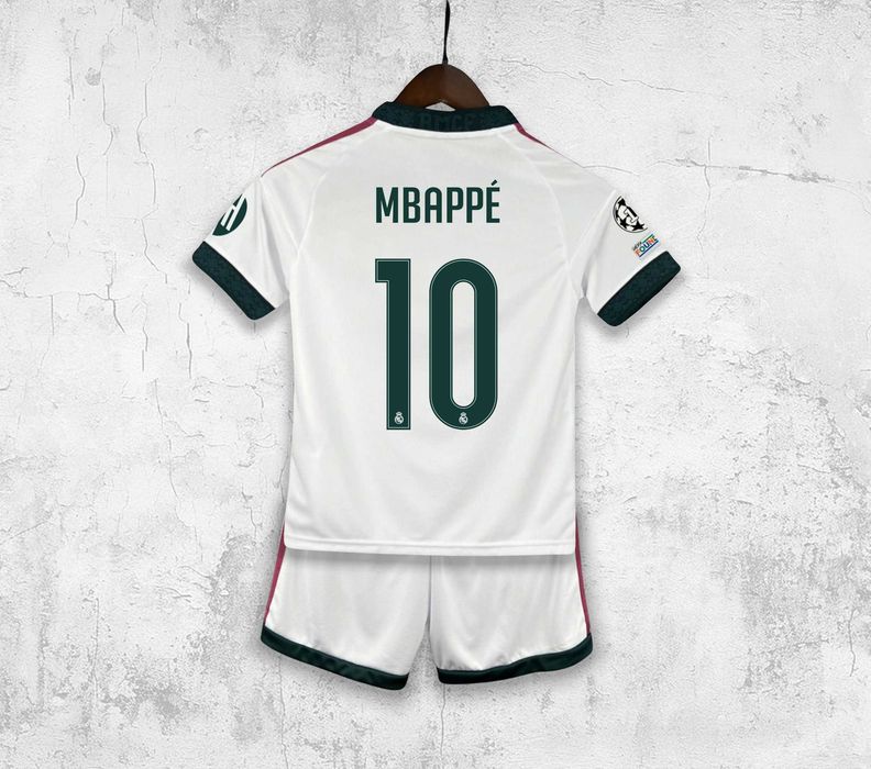 Komplet Strój Zestaw dziecięcy Real Madryt 26/27 domowy MBAPPE 10 UEFA Champions League wysyłka z polski 24h koszulka spodeki Liga Mistrzów