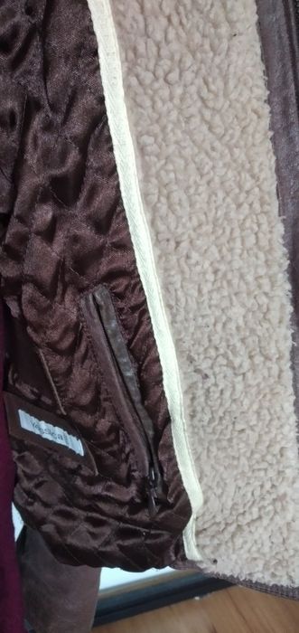 Skórzana,  brązowa kurtka damska w rozmiarze M/L