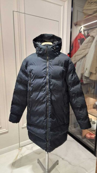 Мужская зимняя теплая термо куртка парка плащ  4F удлененная