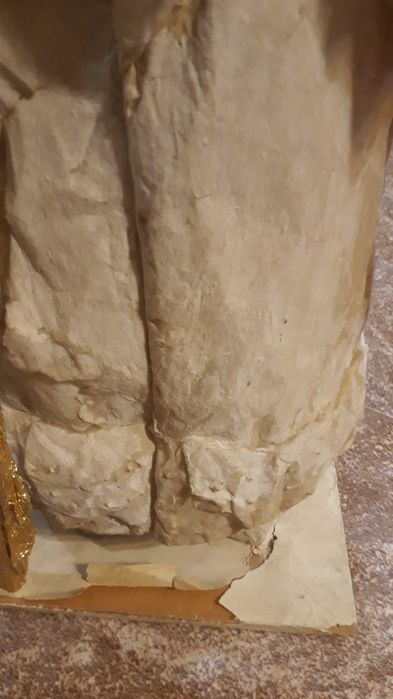 Новогодняя игрушка Дед Мороз из папье маше и ваты, СССР,