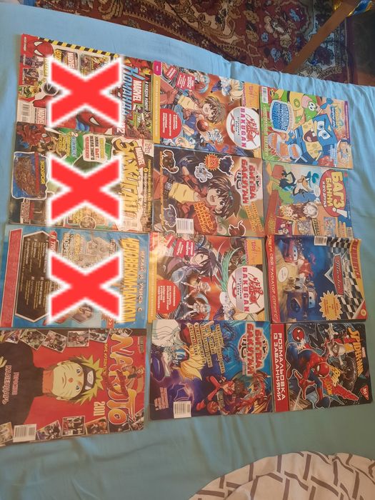 Продам лотом Бакуган , зажигай , наруто журналы комиксы