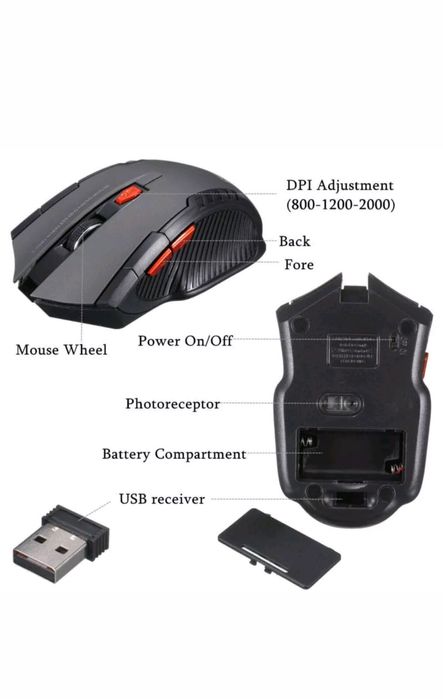 Rato ótico wireless 2.4ghz NOVO para pc & laptop