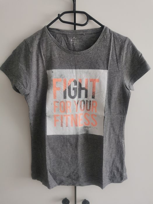 Szara koszulka do fitnessu