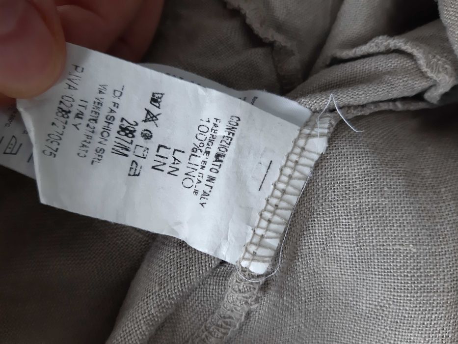 Sukienka unisono rozmiar m, kolor beżowy, materiał len
