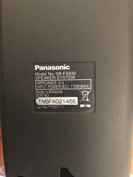 Colunas de som panasonic