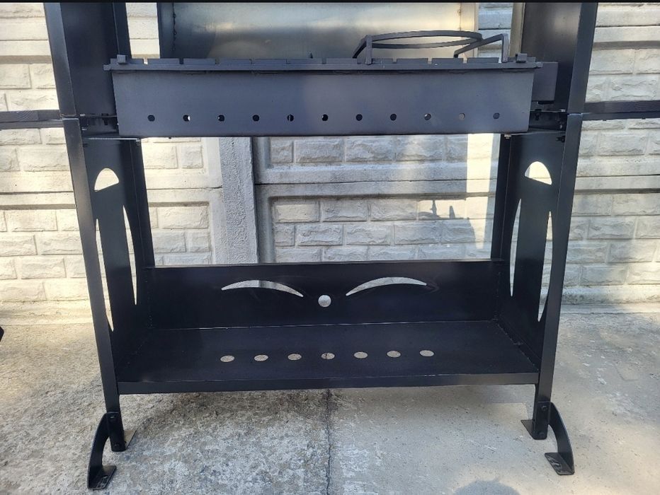 •4мм! НЕ ПОВЕДЕ! Гарантія! Стационарный Мангал Барбекю с Крышей /Гриль