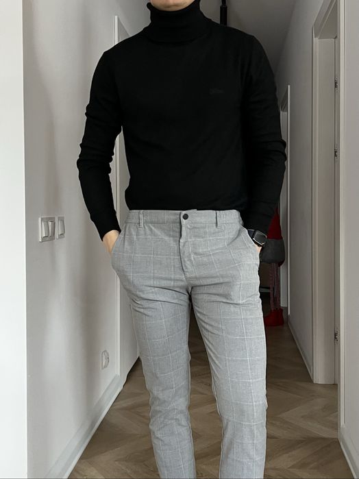 GUESS black WOOL/wełna golf L – minimalizm & elegancja