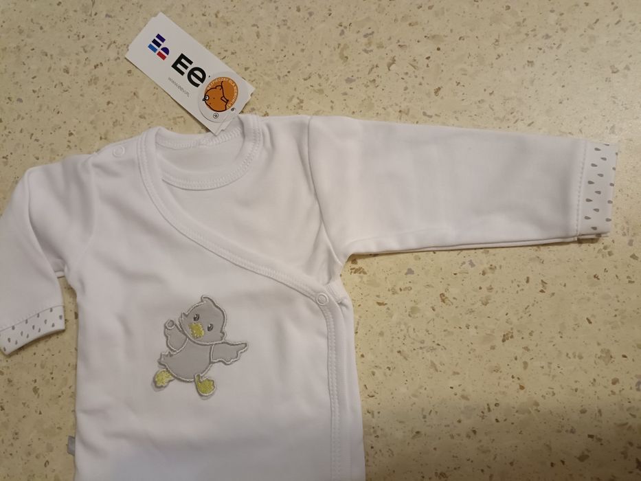 Body niemowlęce kopertowe białe Eevi rozm. 62