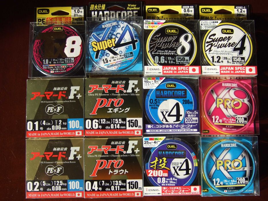 Шнури PE Duel, Shimano та Seaguar...