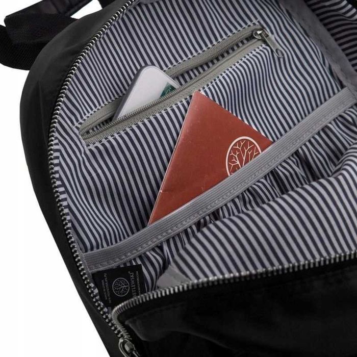 BETLEWSKI miękki plecak damski czarny sportowy pakowny regulowany A4