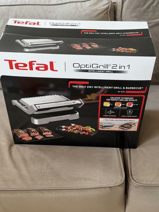 Гриль-барбекю електричний Tefal GC750D30 OptiGrill Elite