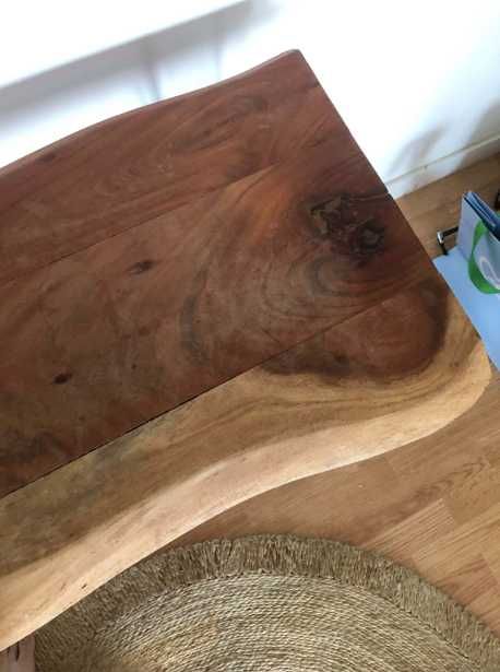 Mesa consola / aparador de entrada – madeira e metal