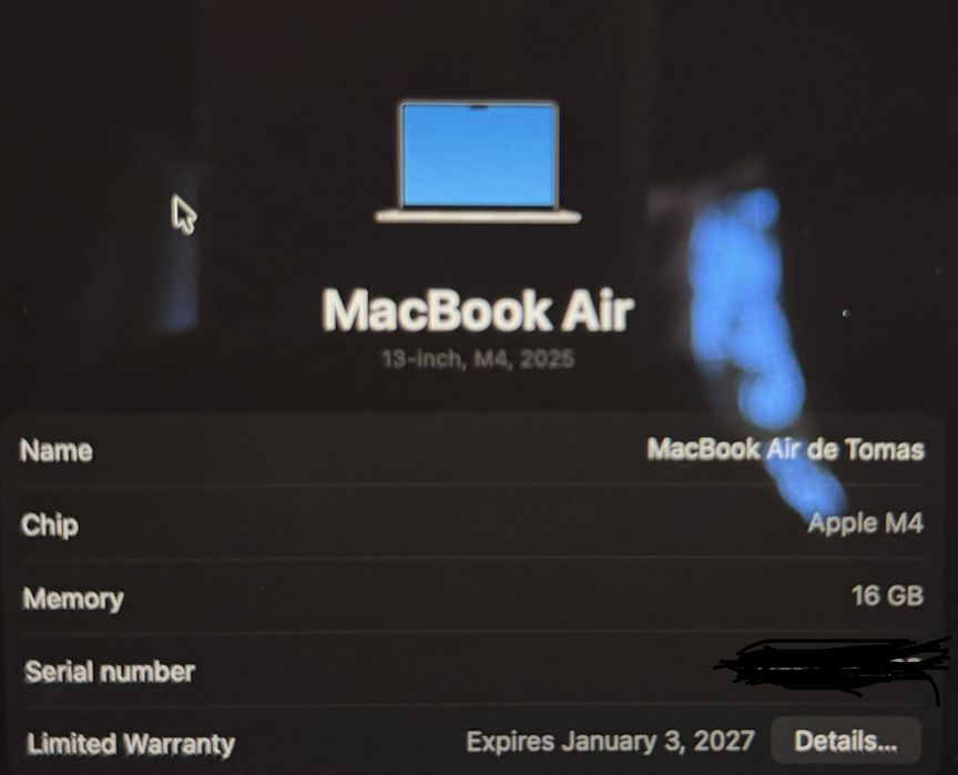 MacBook Air 13" - M4 - 16 GB RAM - 256 GB - Luz Estelar