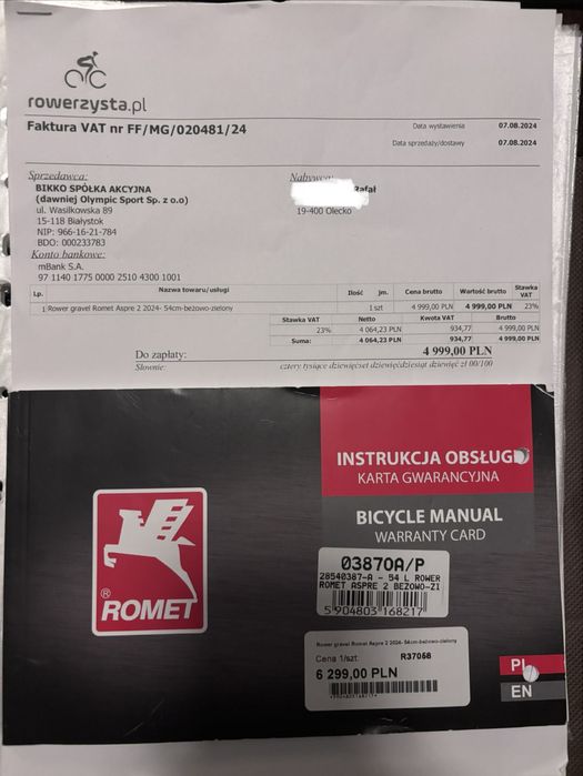 ROMET Aspre 2 Gravel na gwarancji