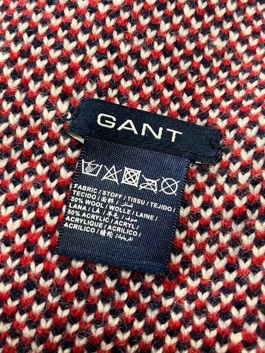 GANT Wełniany Szalik Granatowy
