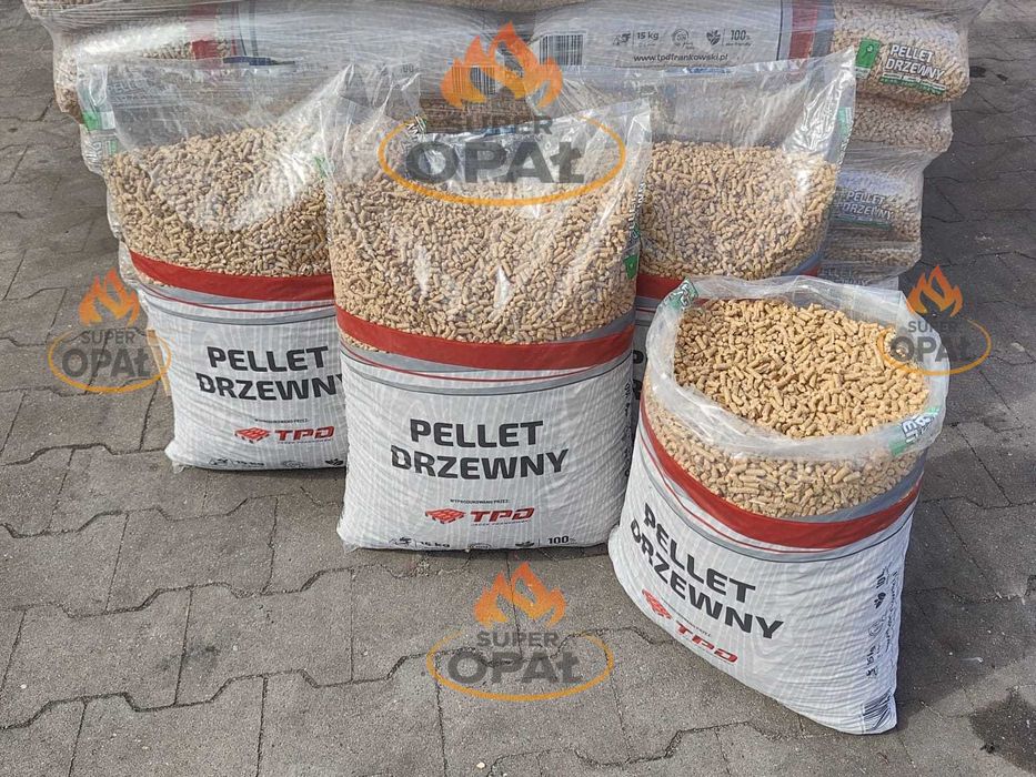 Pellet certyfikowany TPD Premium DINplus super jasny czysty 990kg 66szt