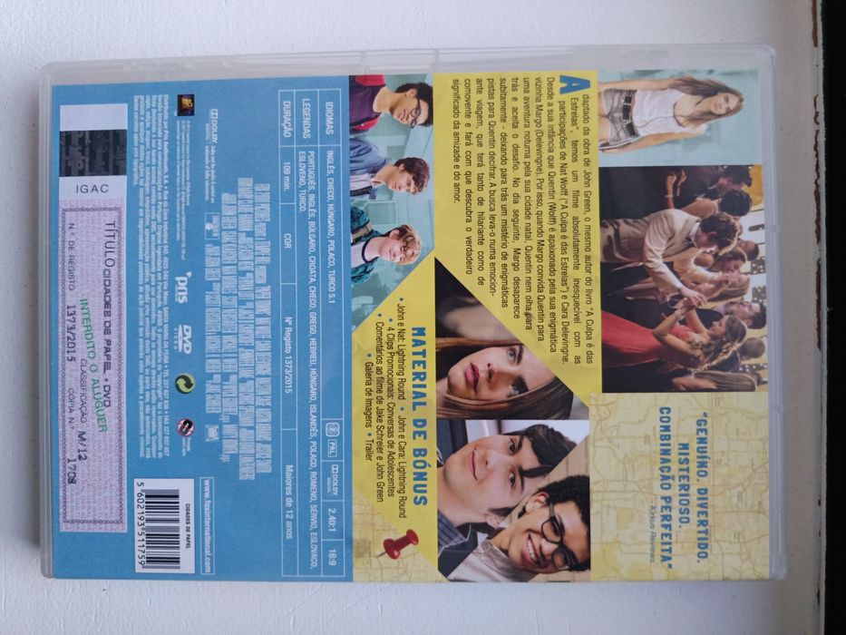 DVD cidades de papel