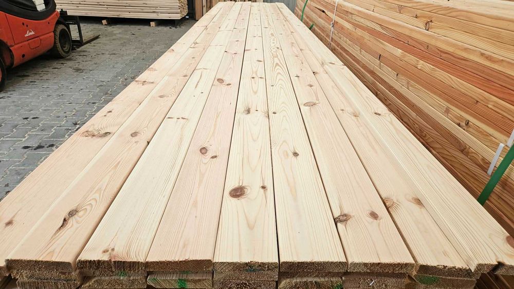 Deska  Sucha Strugana 95x20mm  4m Sosnowa Fazowane Krawędzie