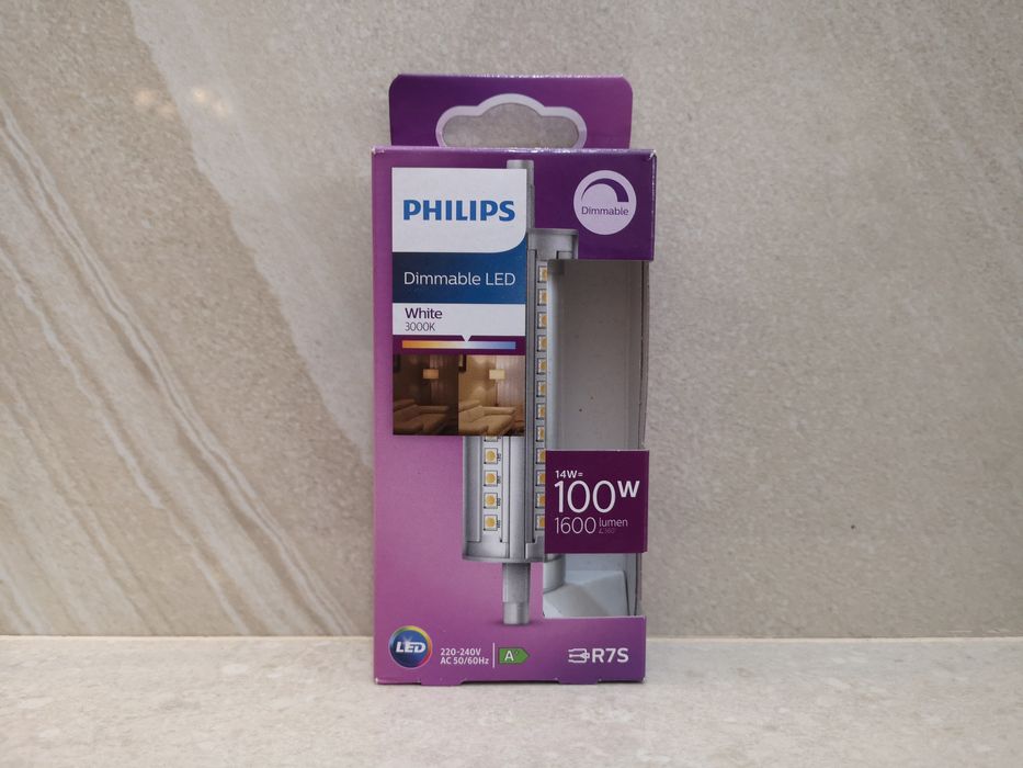 Lâmpada Philips LED 100W R7S 118mm regulável **nova**
